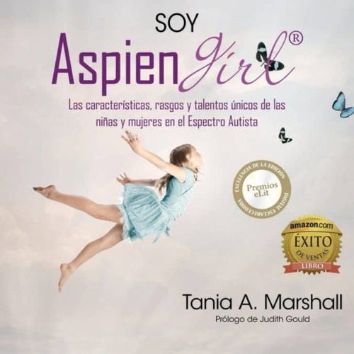 Aspien-girl-mediana Niña asperger volando persiguiendo mariposas TEA alto rendimiento