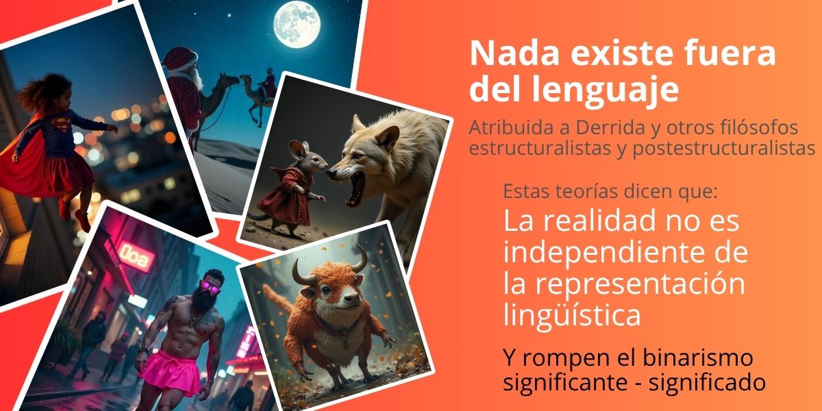Según los teóricos del estructuralismo y post-estructuralismo la realidad no existe de forma independiente al lenguaje