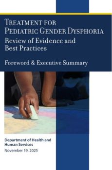 Portada del Informe de Revisión del Tratamiento de la Disforia de Género Pediátrica Departamento de Salud y Servicios Humanos. 19/11/2025